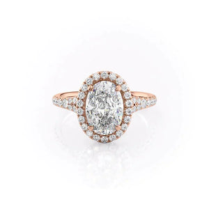 The Miley Set With A 5 Carat Oval Moissanite