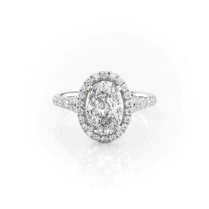 The Miley Set With A 3.5 Carat Oval Moissanite