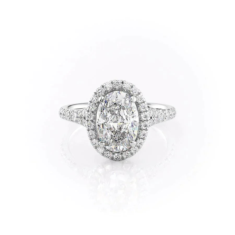 The Miley Set With A 1 Carat Oval Lab Diamond