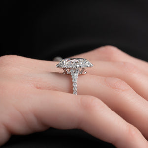 The Miley Set With A 4 Carat Oval Moissanite