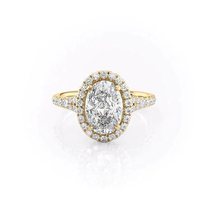 The Miley Set With A 4.5 Carat Oval Moissanite
