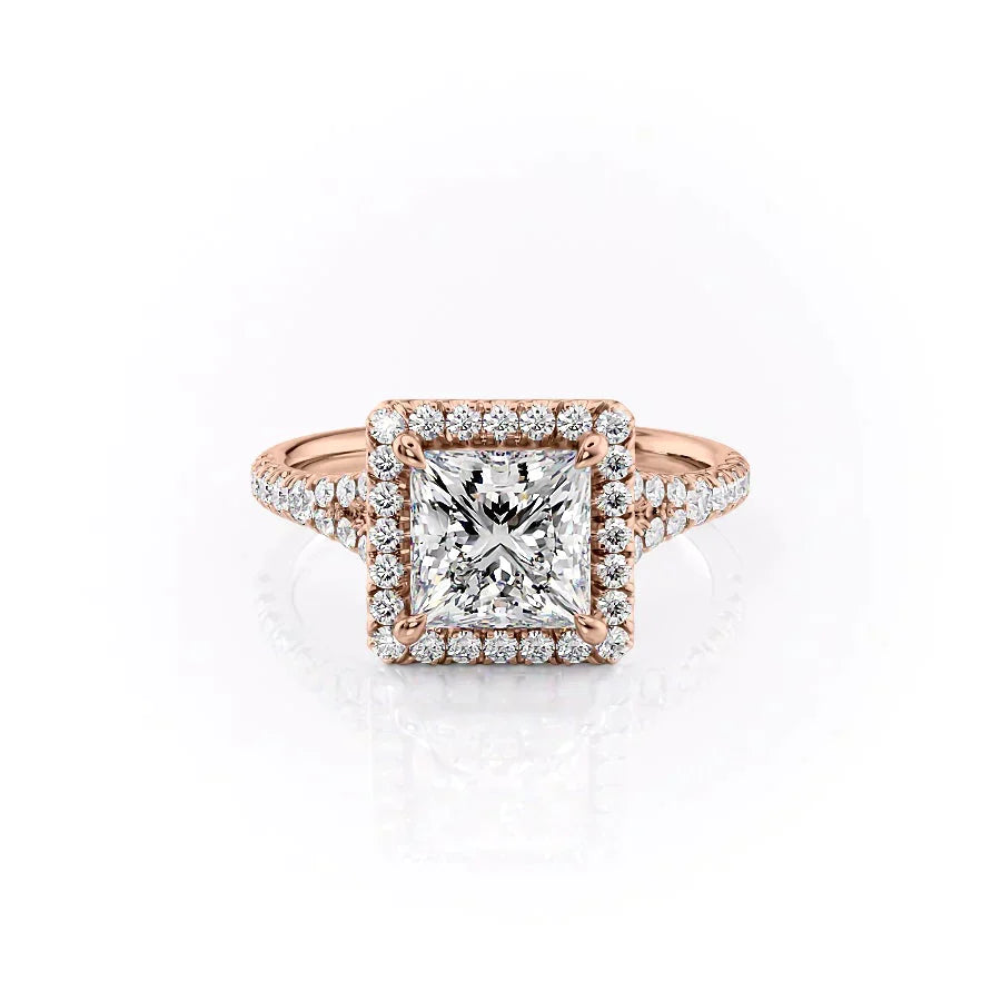 The Miley Set With A 2 Carat Princess Lab Diamond