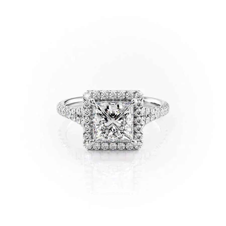 The Miley Set With A 2.5 Carat Princess Lab Diamond