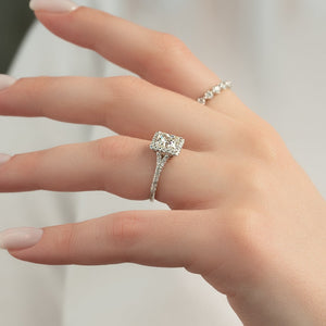 The Miley Set With A 4.5 Carat Princess Moissanite