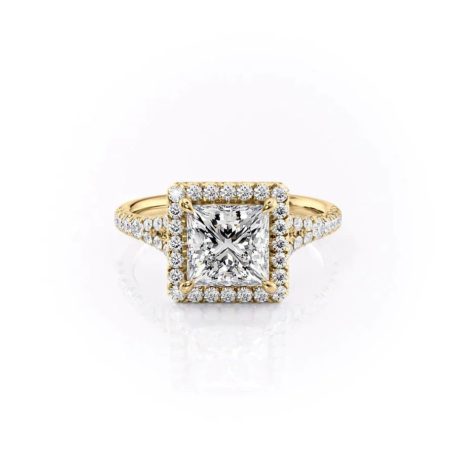 The Miley Set With A 2 Carat Princess Lab Diamond