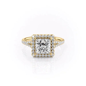 The Miley Set With A 4 Carat Princess Moissanite