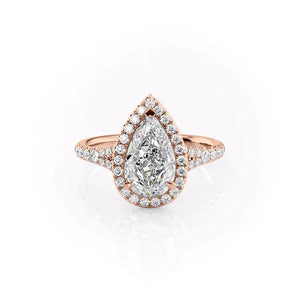 The Miley Set With A 2.5 Carat Pear Moissanite