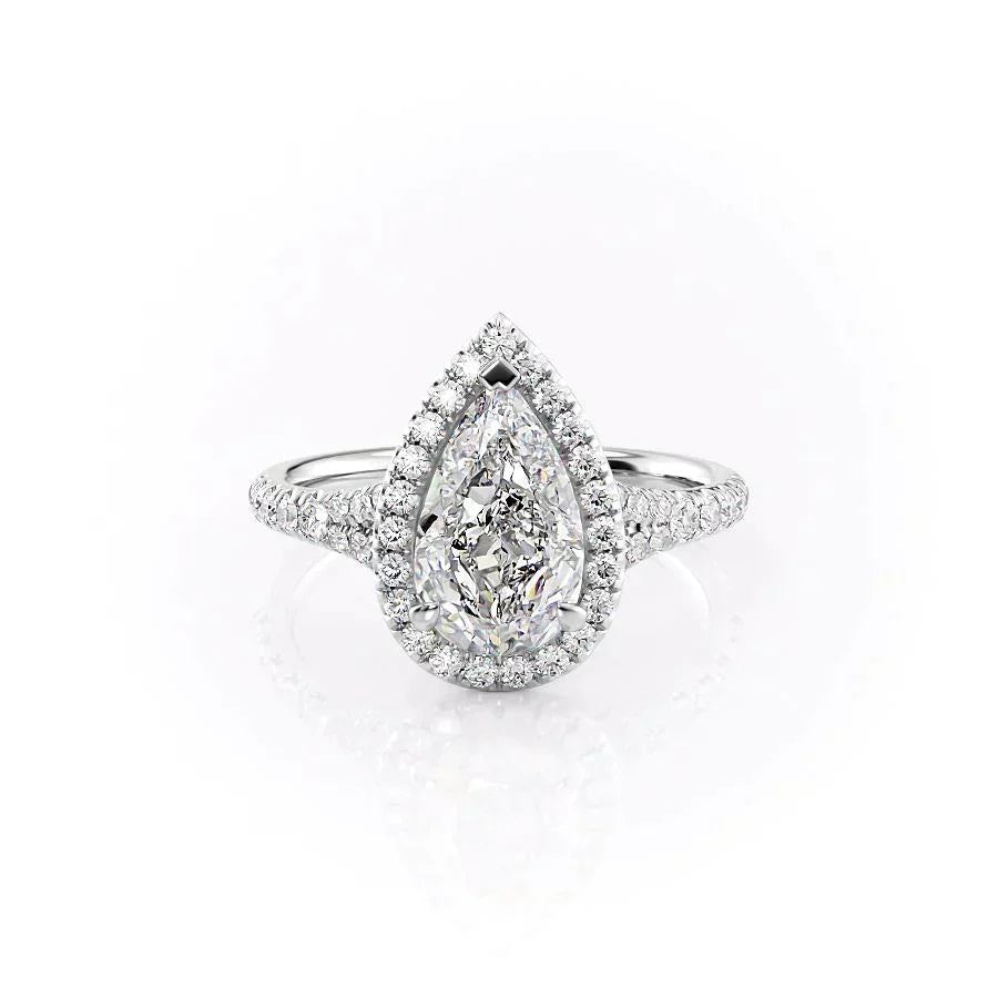 The Miley Set With A 5 Carat Pear Moissanite