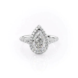 The Miley Set With A 3 Carat Pear Lab Diamond