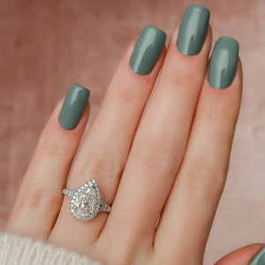 The Miley Set With A 2 Carat Pear Moissanite