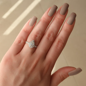 The Miley Set With A 2 Carat Pear Moissanite