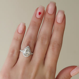 The Miley Set With A 2 Carat Pear Moissanite