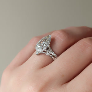 The Miley Set With A 2 Carat Pear Moissanite