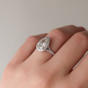 The Miley Set With A 2 Carat Pear Moissanite
