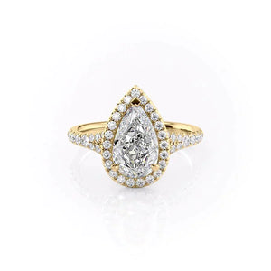 The Miley Set With A 3 Carat Pear Moissanite