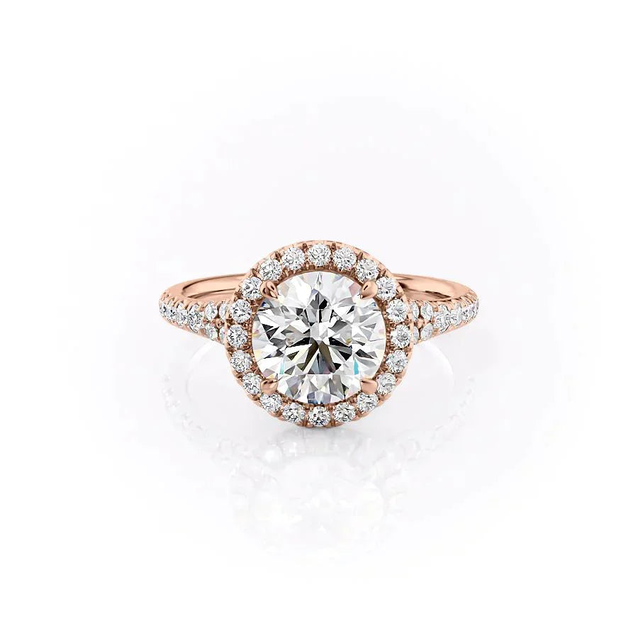 The Miley Set With A 4 Carat Round Moissanite
