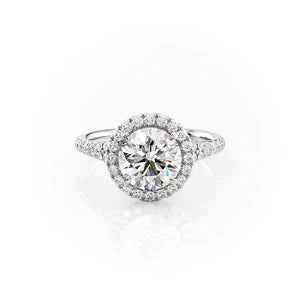 The Miley Set With A 3 Carat Round Moissanite