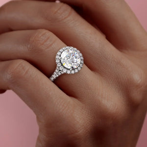 The Miley Set With A 4.5 Carat Round Moissanite