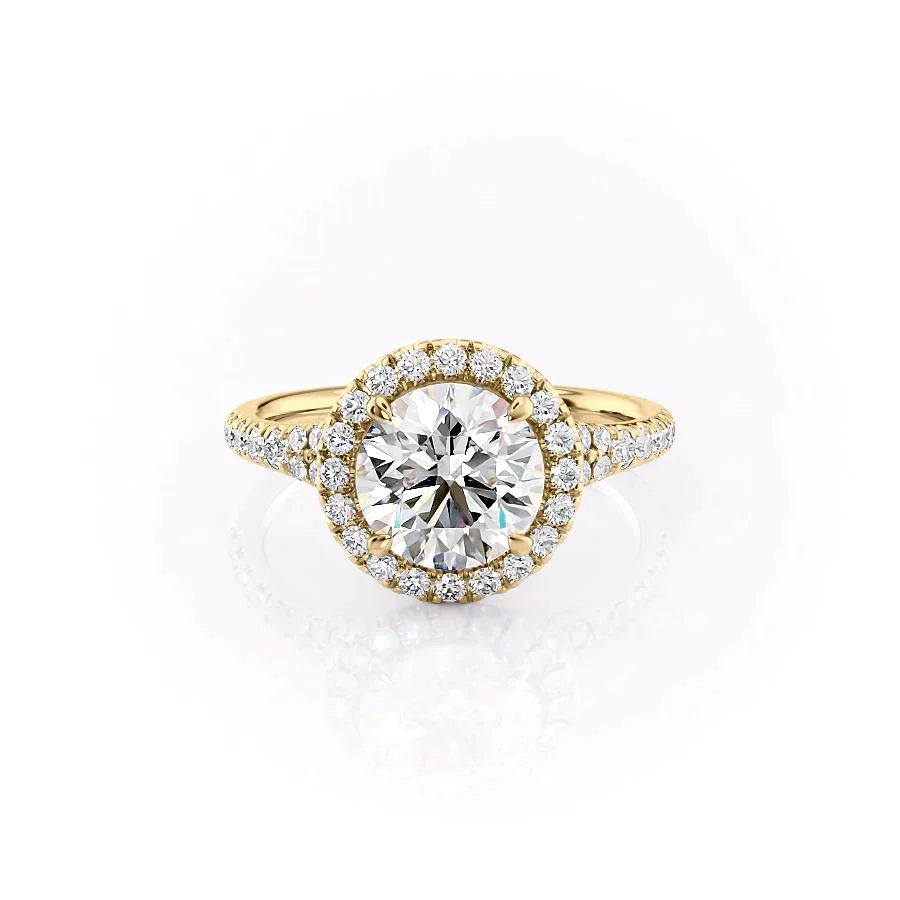 The Miley Set With A 3 Carat Round Moissanite