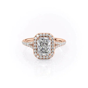 The Miley Set With A 2 Carat Radiant Moissanite