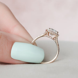 The Miley Set With A 2 Carat Radiant Moissanite