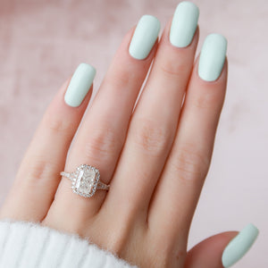 The Miley Set With A 2 Carat Radiant Moissanite
