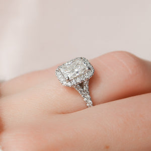 The Miley Set With A 5 Carat Radiant Moissanite