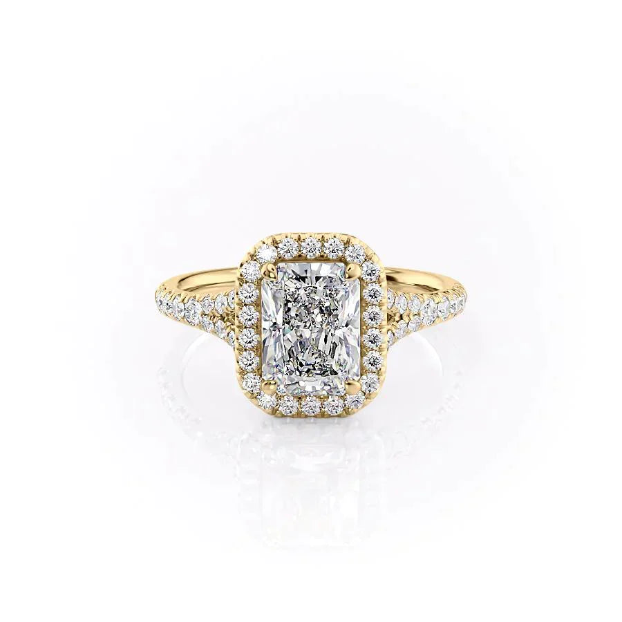 The Miley Set With A 3 Carat Radiant Lab Diamond