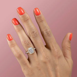 The Miley Set With A 4.5 Carat Radiant Moissanite