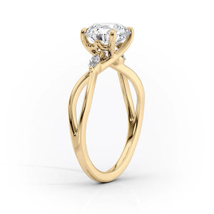 The Kelsey Set With A 3.5 Carat Cushion Moissanite