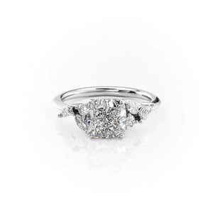 The Melissa Set With A 3 Carat Cushion Lab Diamond
