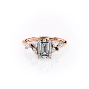 The Melissa Set With A 2 Carat Emerald Lab Diamond