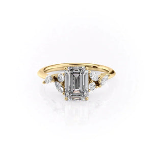 The Melissa Set With A 1.5 Carat Emerald Lab Diamond