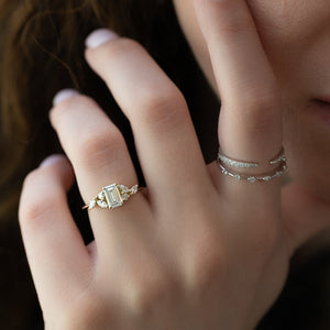 The Melissa Set With A 2 Carat Emerald Moissanite