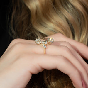 The Melissa Set With A 5 Carat Marquise Moissanite