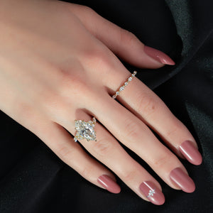 The Melissa Set With A 5 Carat Marquise Moissanite
