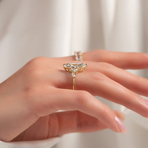 The Melissa Set With A 5 Carat Marquise Moissanite