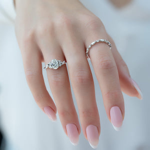 The Melissa Set With A 5 Carat Oval Moissanite