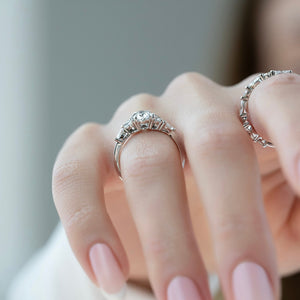 The Melissa Set With A 5 Carat Oval Moissanite
