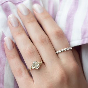 The Melissa Set With A 4.5 Carat Oval Moissanite