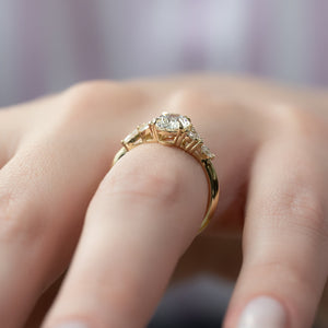 The Melissa Set With A 4.5 Carat Oval Moissanite