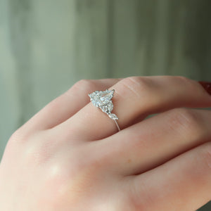 The Melissa Set With A 3 Carat Pear Moissanite