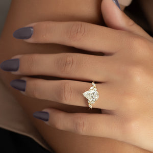 The Melissa Set With A 1.5 Carat Pear Moissanite