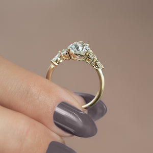 The Melissa Set With A 1.5 Carat Pear Moissanite