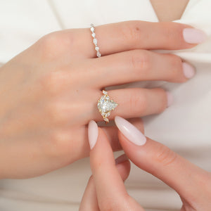 The Melissa Set With A 1.5 Carat Pear Moissanite