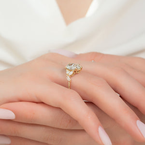 The Melissa Set With A 1.5 Carat Pear Moissanite