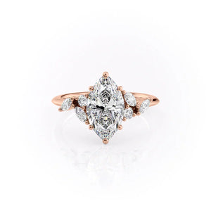 The Melissa Set With A 4.5 Carat Marquise Moissanite