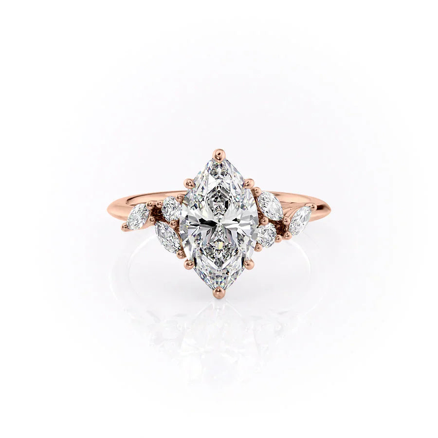 The Melissa Set With A 1 Carat Marquise Moissanite