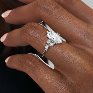 The Melissa Set With A 2 Carat Marquise Lab Diamond