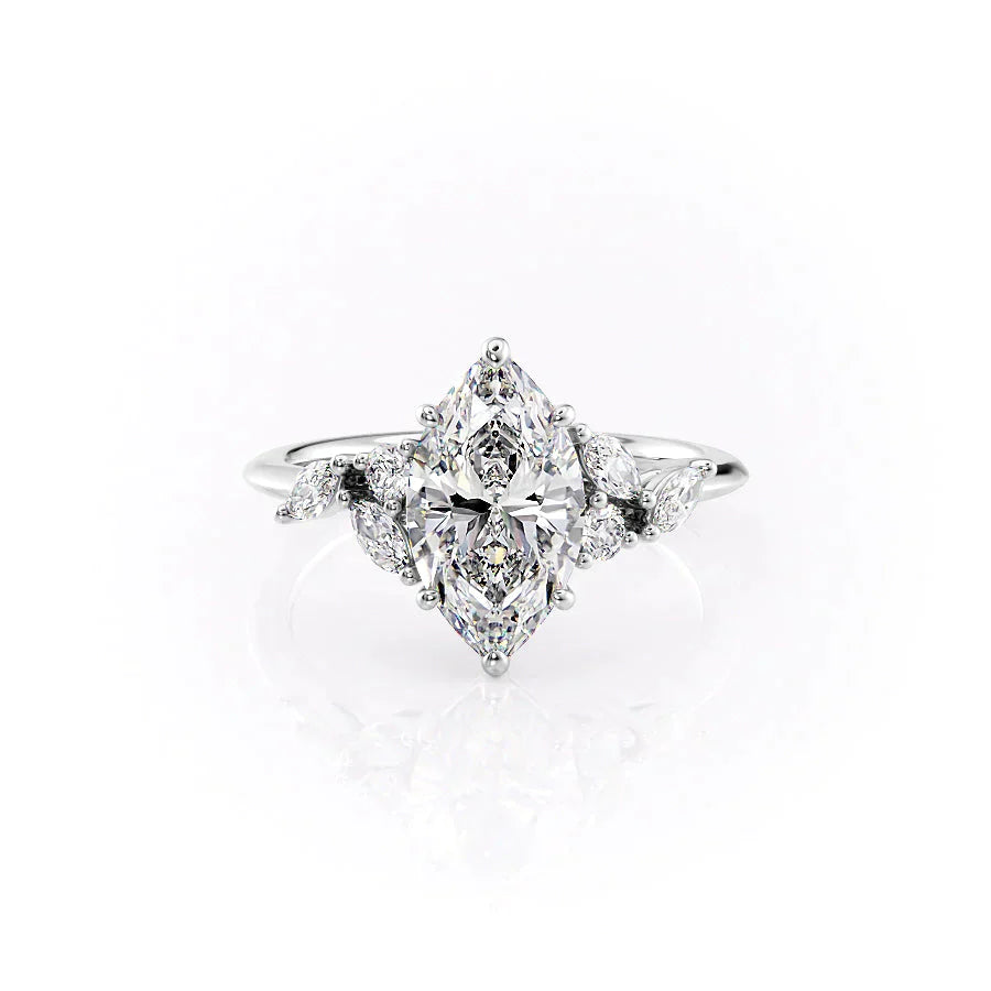 The Melissa Set With A 2 Carat Marquise Lab Diamond